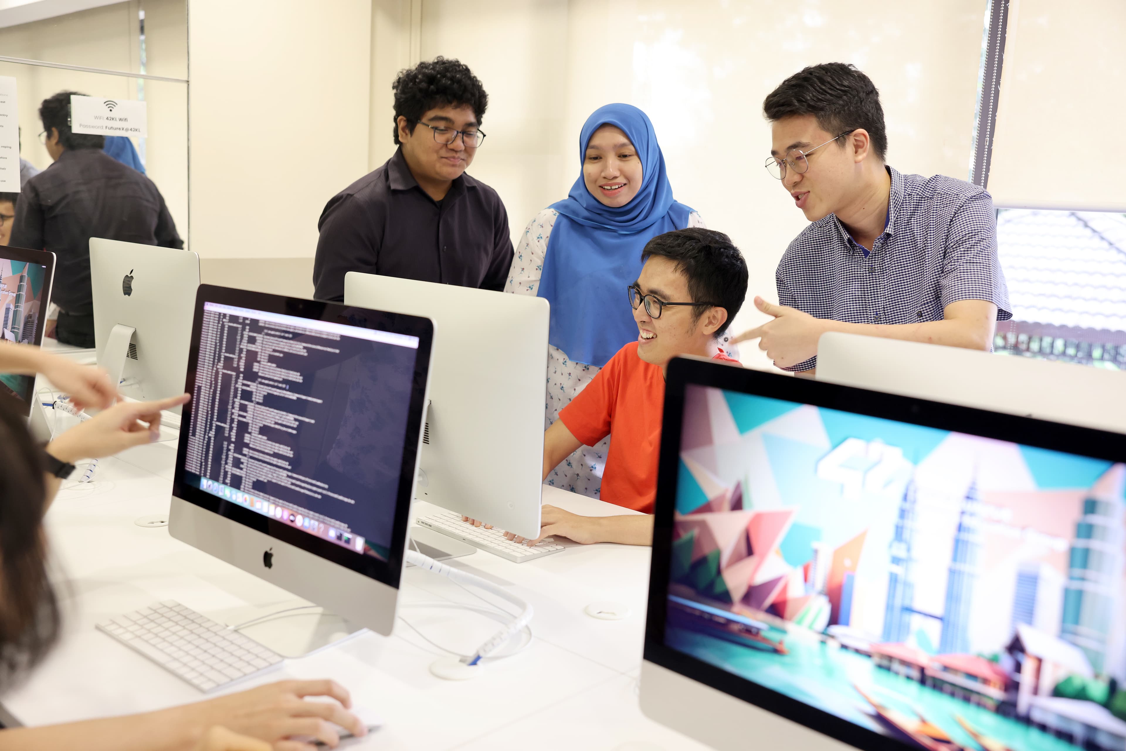Students collaborating at 42 Malaysia